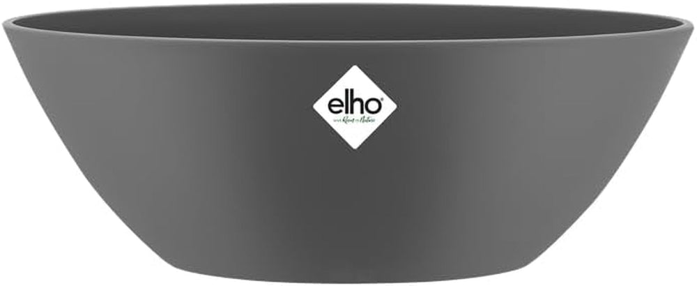 elho Brussels Oval 36 - Ghiveci de flori de interior - Ø 36,0 x Î 13,1 cm - Alb/Alb