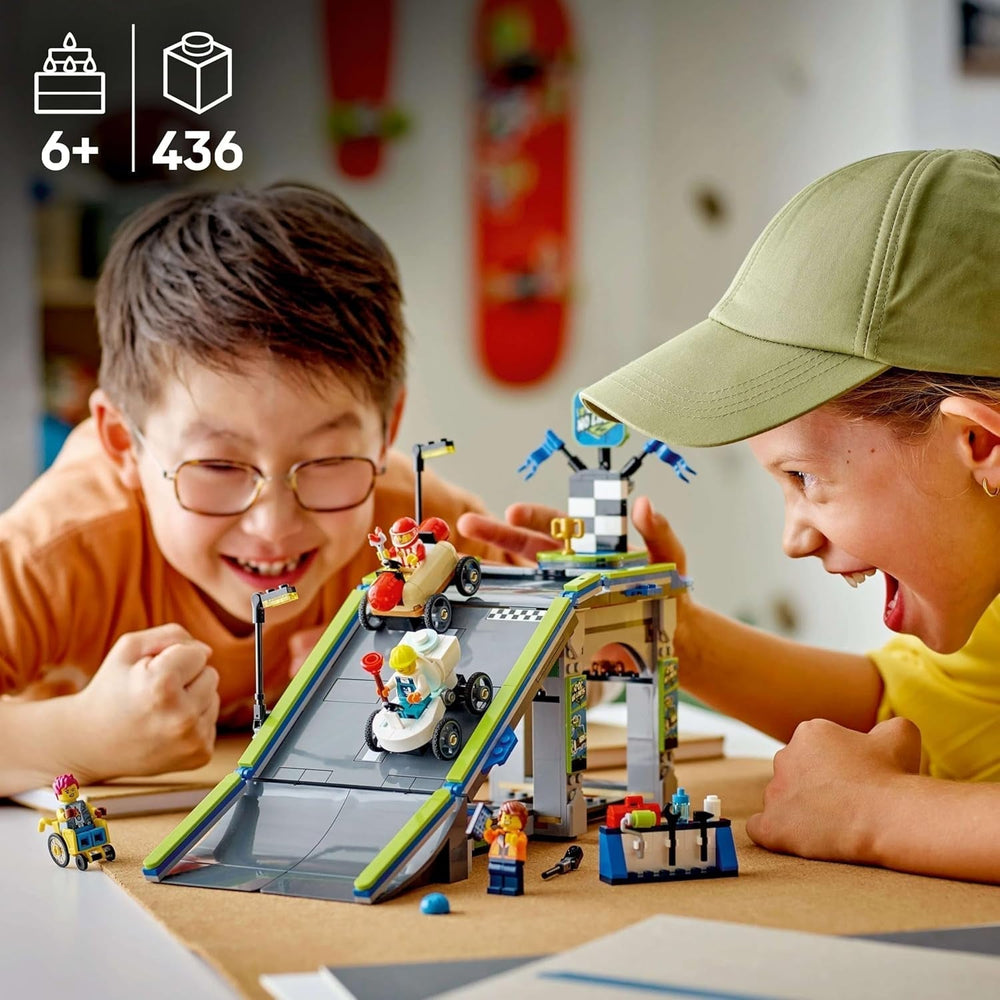 LEGO City No Limits: Carrera de Jaboneras con Rampa - Juguete de construcción para niños y niñas a partir de 6 años - Set con 2 cajas de jabón y 4 minifiguras de Racer - Idea de regalo para niños 60460 Juegos de construcción Besuche den LEGO-Store