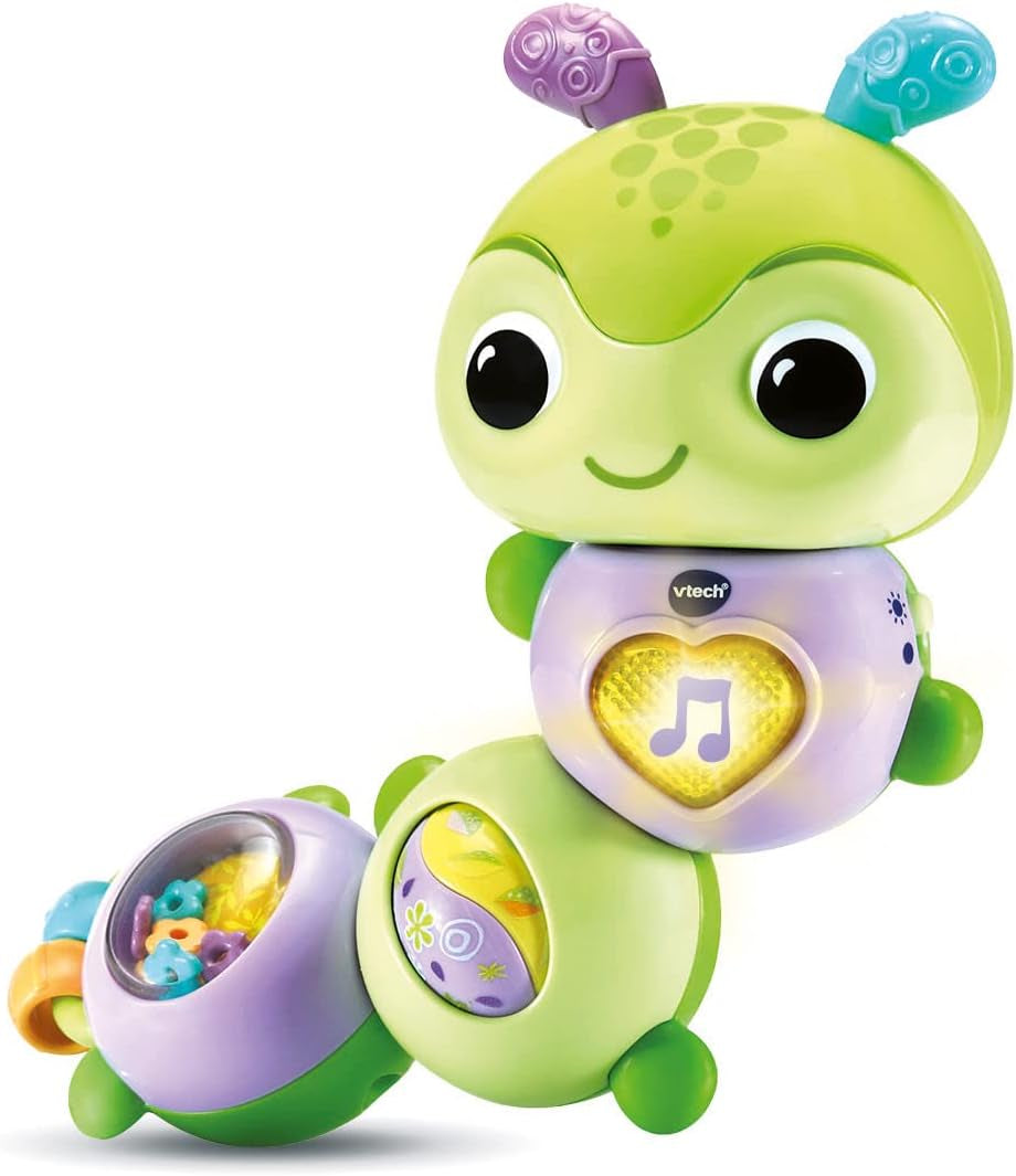 VTech Baby Spinning Fun Caterpillar - Clopoțel interactiv și jucărie pentru abilități motorii care vorbește și cântă - Pentru copii cu vârsta cuprinsă între 6-24 luni Jucarii Bebe Naty Shop