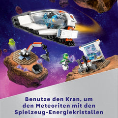 LEGO City Space Asteroid Recovery, jucărie spațială cu navă spațială, stație spațială, 2 minifigurine și o figurină extraterestră, cadou pentru copii, băieți și fete de la 4 ani 60429 Seturi de constructie Besuche den LEGO-Store