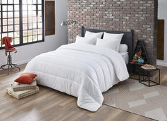 Edredón Antiácaros, Blanco, 240 X 220 Cm, Para cama de matrimonio, Quilt Niagara, Suave y confortable, Lavable a máquina a 40 °C Edredones y colchas Naty Shop 240 X 220 Cm Unique