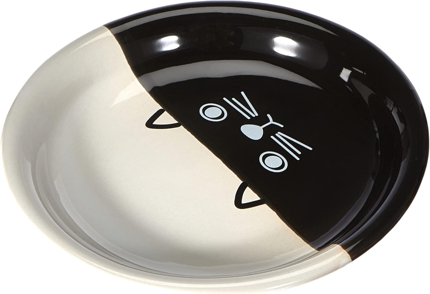 Katzen Keramik Milchschale FACE, Ø14 x 2 cm, 1 unidad