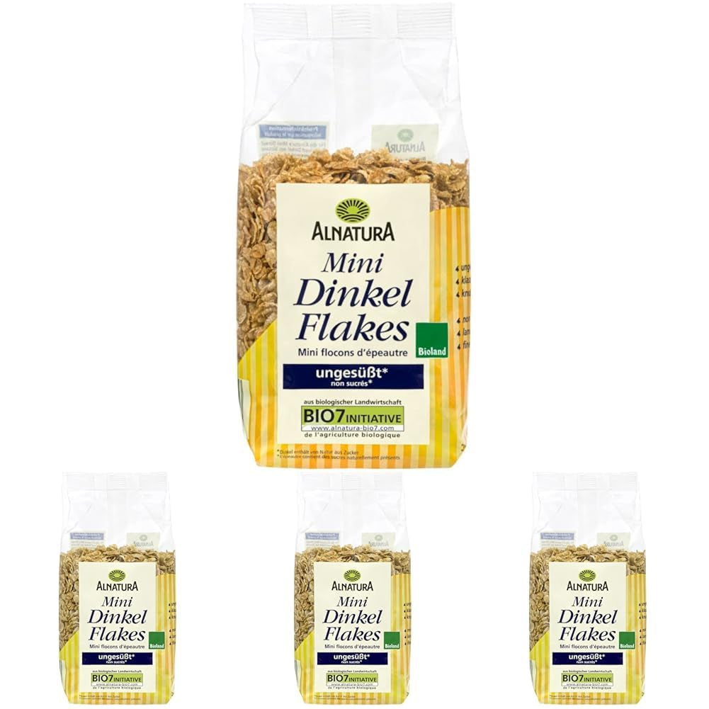 Mini Copos de Espelta - Calidad Orgánica - Sin Azúcar, Crujientes - Desayuno, 175g