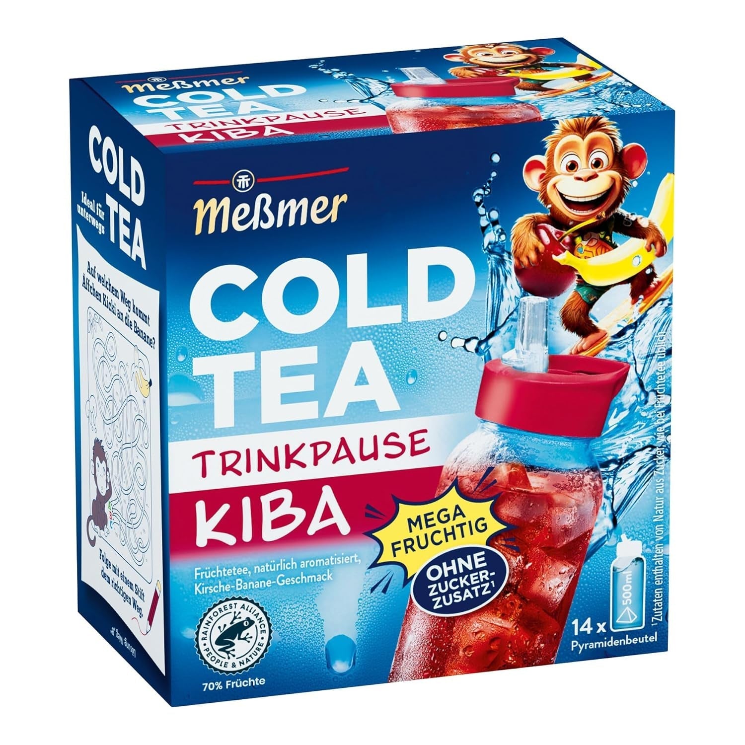 Meßmer Cold Tea Sommer-Beere | 14 pliculețe piramidale | Fără gluten | Fără lactoză | Vegan