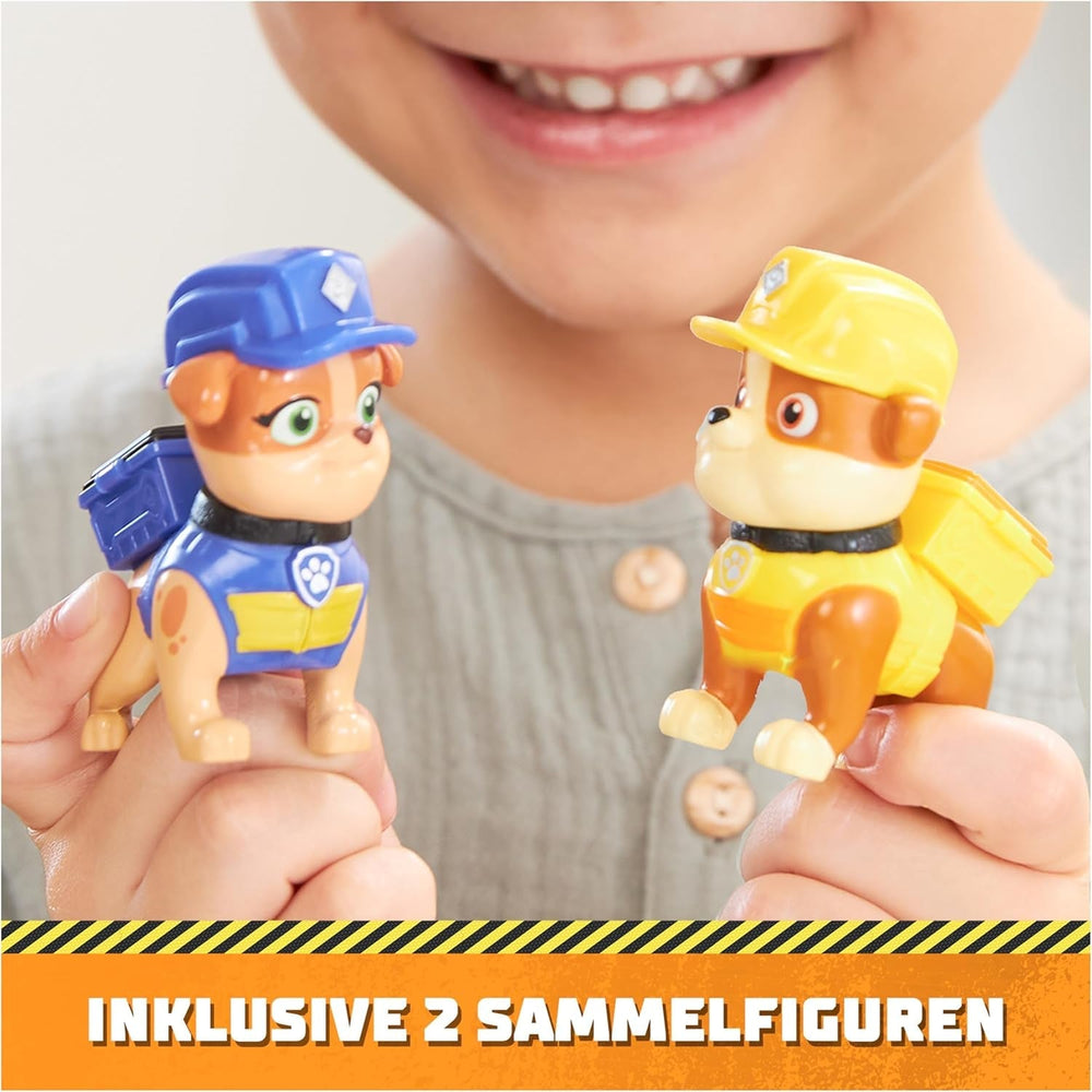 Rubble & Crew - Juego de figuras de acción de Rubble & Mix, 2 juguetes de construcción y arena de construcción cinética de 85 g, juguete adecuado para niños de 3 años en adelante Figuras de acción Naty Shop