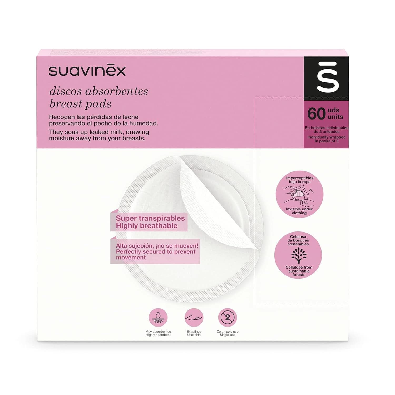 Suavinex 3182126 - Tampón Lactancia pack de 60 Accesorios Alimentación y Lactancia Tienda Bebe Naty