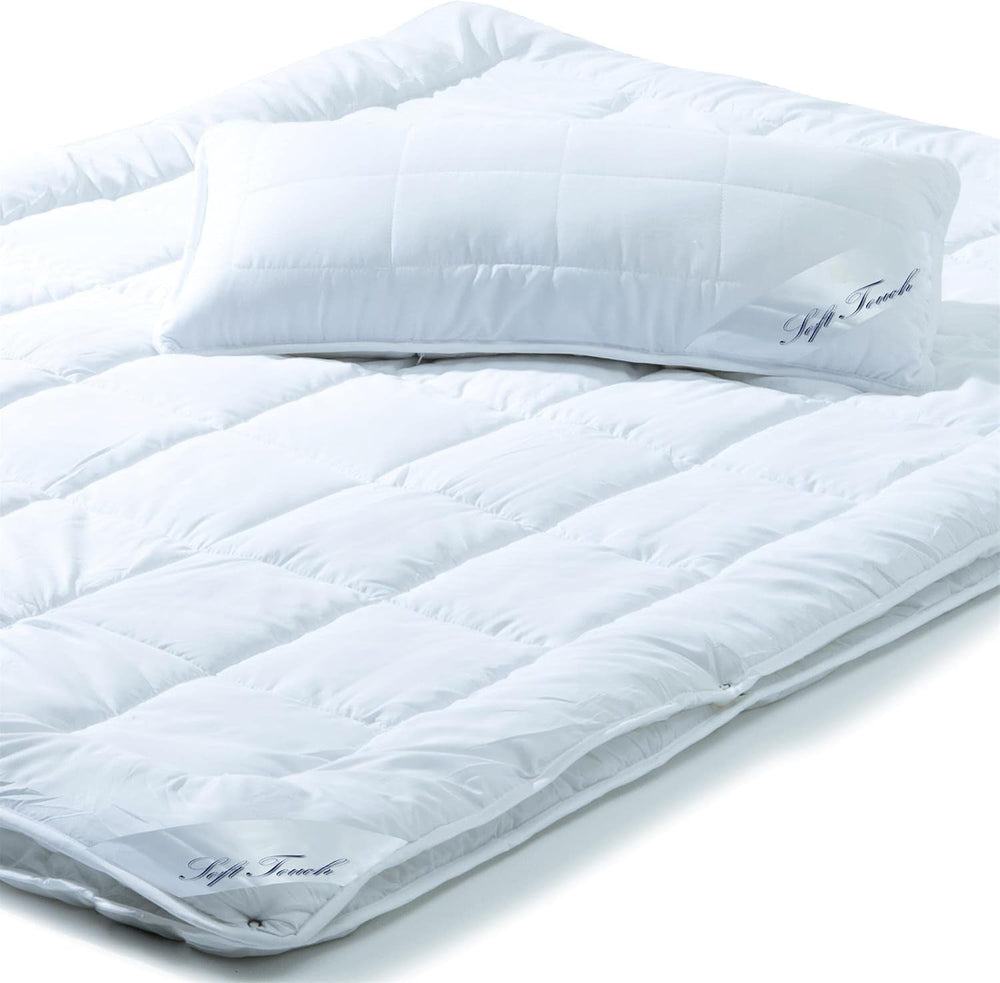 Aqua-Textil Juego Soft Touch Infantil Edredón 100 X 135 Cm 250G Y 350G con Almohada 40 X 60 Cm Edredón 150G 4 Estaciones Climatizador Oeko-Tex Edredones y Edredones Naty Shop 135X200 Cm + 1X 40X80 Cm Juego 4 Estaciones