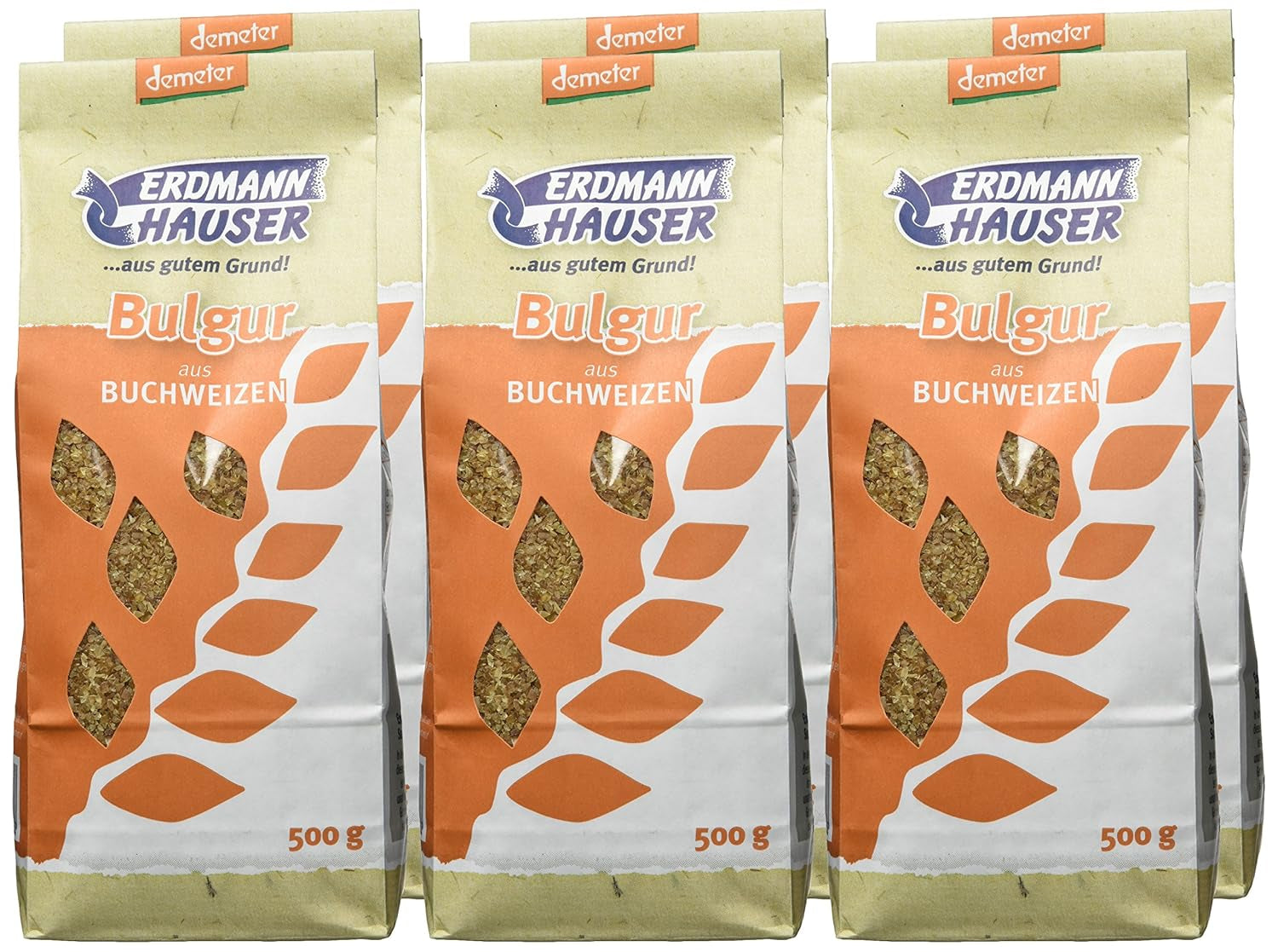 Bulgur de trigo sarraceno orgánico, paquete de 6 (6 x 500 g)