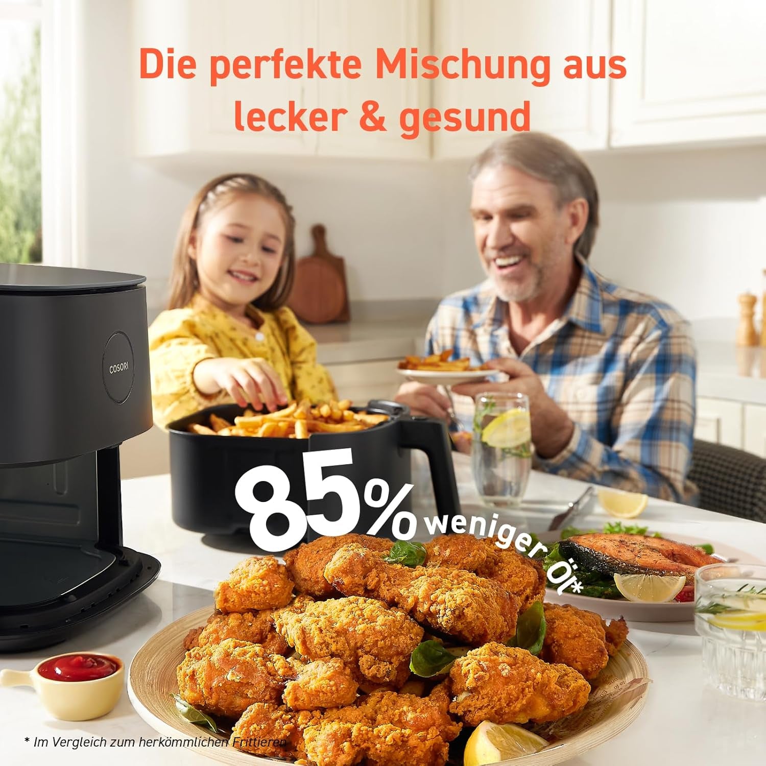 COSORI Airfryer, Freidora de Aire Caliente 7 en 1 4,7 L, Máx. 230℃ y 55DB de Ruido, Más de 100 Recetas Electrodomésticos Naty Shop