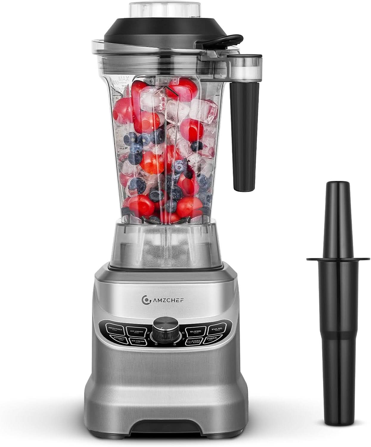 AMZ BOSS Professional Blender cu 8 viteze reglabile | Mixer de 1800W Mama si Copilul Naty Shop Grey 1800W