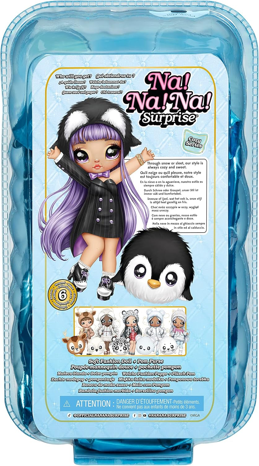¡N / A! ¡N / A! ¡N / A! Serie SurpriseCozy – Evie VON HOO – Schneeule Modepuppe aus softe Plüsch mit weissen Haaren, Mütze, Outfit und Flauschiger Anhäntagetasche – Tolles Geschenk für Kinder ab 5 Jahren 119357EUC