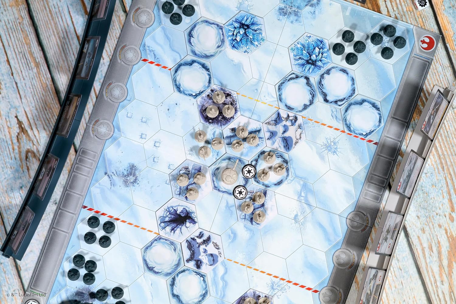 Days of Wonder, Star Wars Battle of Hoth – Joc de societate strategic pentru 2-4 jucători cu vârsta de 8 ani și peste – cu 74 de miniaturi și 17 scenarii – Empire vs. Rebels – Joc pentru familie și experți
