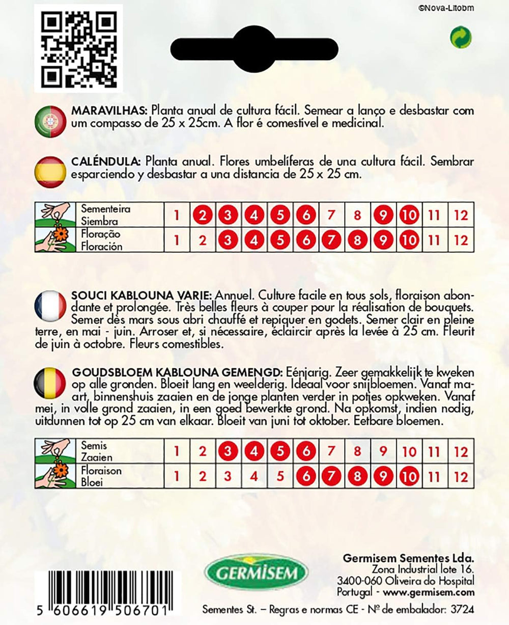 Caléndulas, multicolores, EC1507