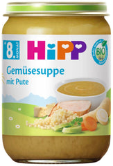Hipp sopa ecológica a partir de 8 meses Sopa de verduras con pavo, 190G, 6 paquetes (6X190G) Madre e Hijo Naty Shop Default Title