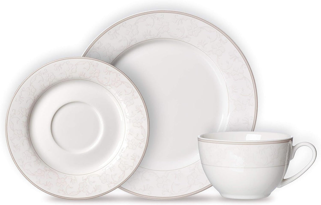 Ritzenhoff & Breker Kaffeeservice Isabella, 18-Teilig, Fine-China-Porzellangeschirr, Weiß Mit Ornamenten, 37 X 26 X 25 Cm Seturi vesela masa Naty Shop