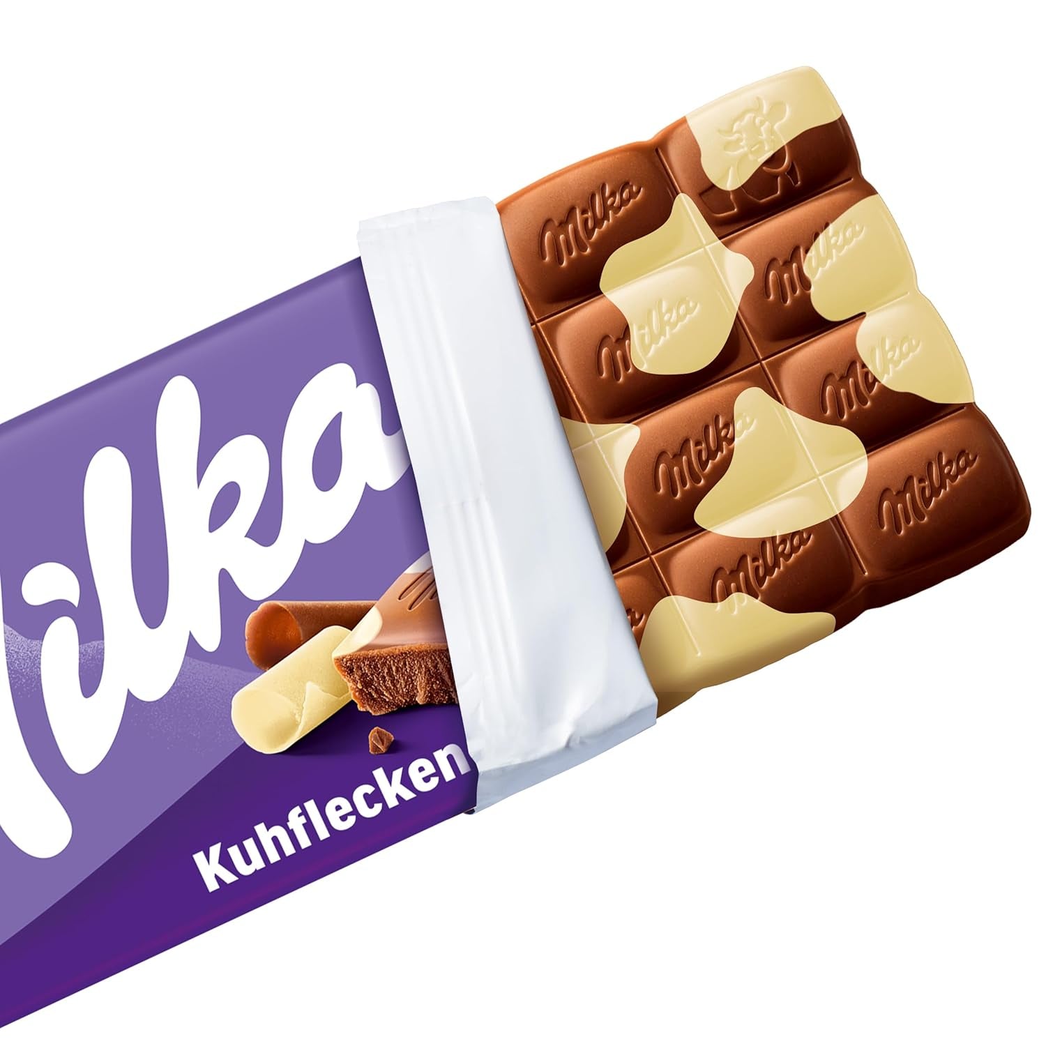 Milka Cow Spots – Chocolate con leche alpino con chocolate blanco con diseño de manchas de vaca – 24 x 90 g
