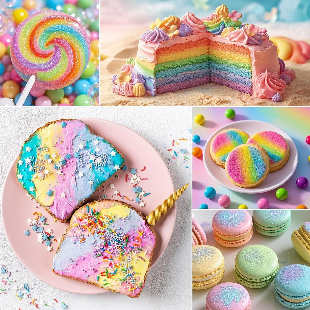 Sclipici comestibil - 6G colorant alimentar pudră pentru ciocolată, căpșuni, brioșe, prăjituri, fondant (violet)