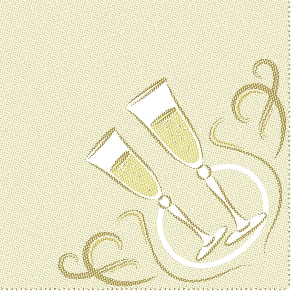 Papstar, 50 de șervețele "ROYAL Collection" 1/4 fold 40 Cm X 40 Cm Gold "Festive Moments", #86297