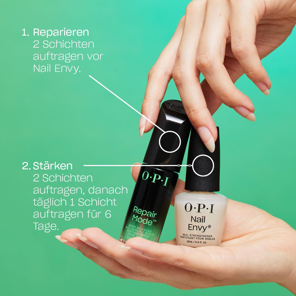 OPI Repair Mode – suero vegano para el cuidado de las uñas dañadas – El suero Nail Bonding repara la estructura de queratina de las uñas desde el interior – para uñas fuertes y resistentes en 6 días