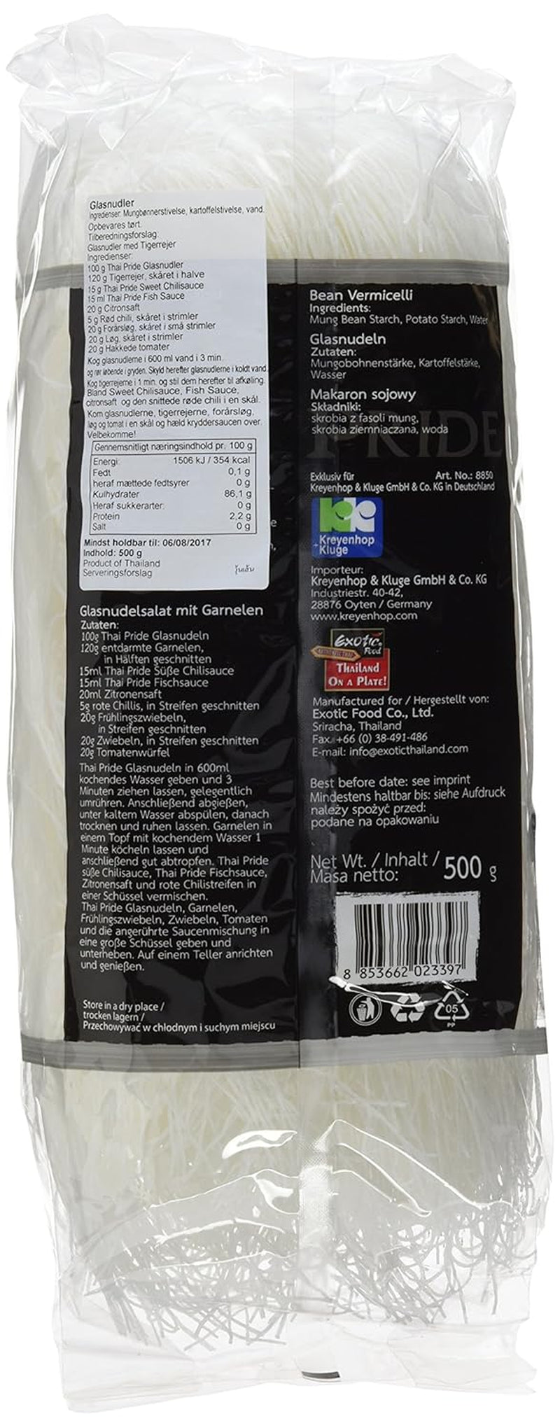 Fideos de cristal, judías mungo, fideos (500 g)