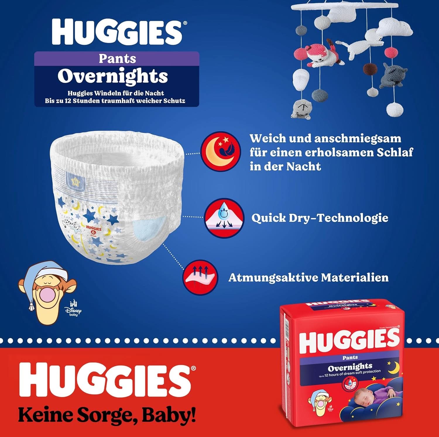 Huggies Night Pants Talla 6 (15-25 kg), Caja De Pañales Mensual, 88 Piezas Mother and Baby Naty Shop
