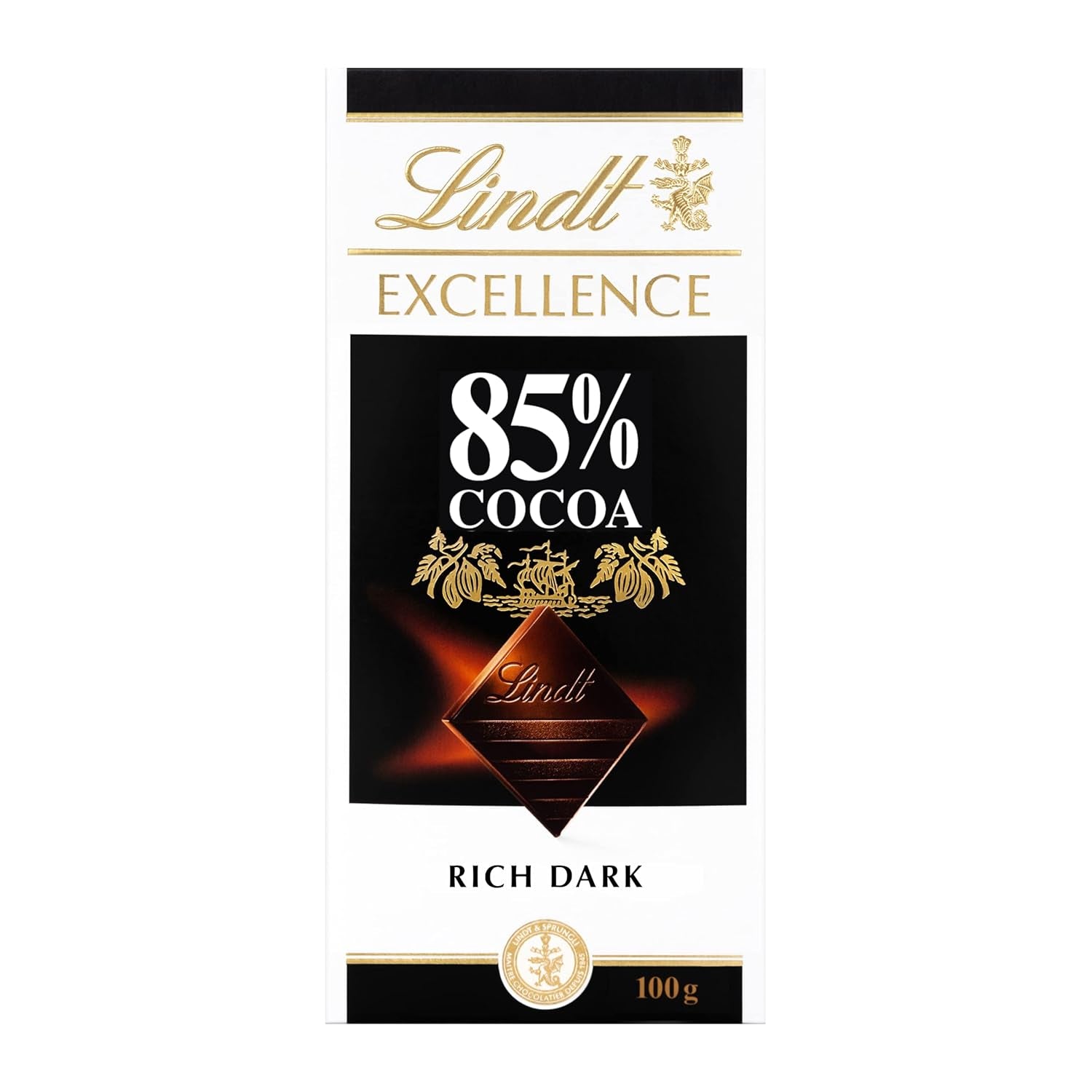 Chocolate Lindt | Barra EXCELENCIA 85% Cacao | 100g | Chocolate extra oscuro | Barra de chocolate vegana
