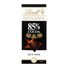 Chocolate Lindt | Barra EXCELENCIA 85% Cacao | 100g | Chocolate extra oscuro | Barra de chocolate vegana