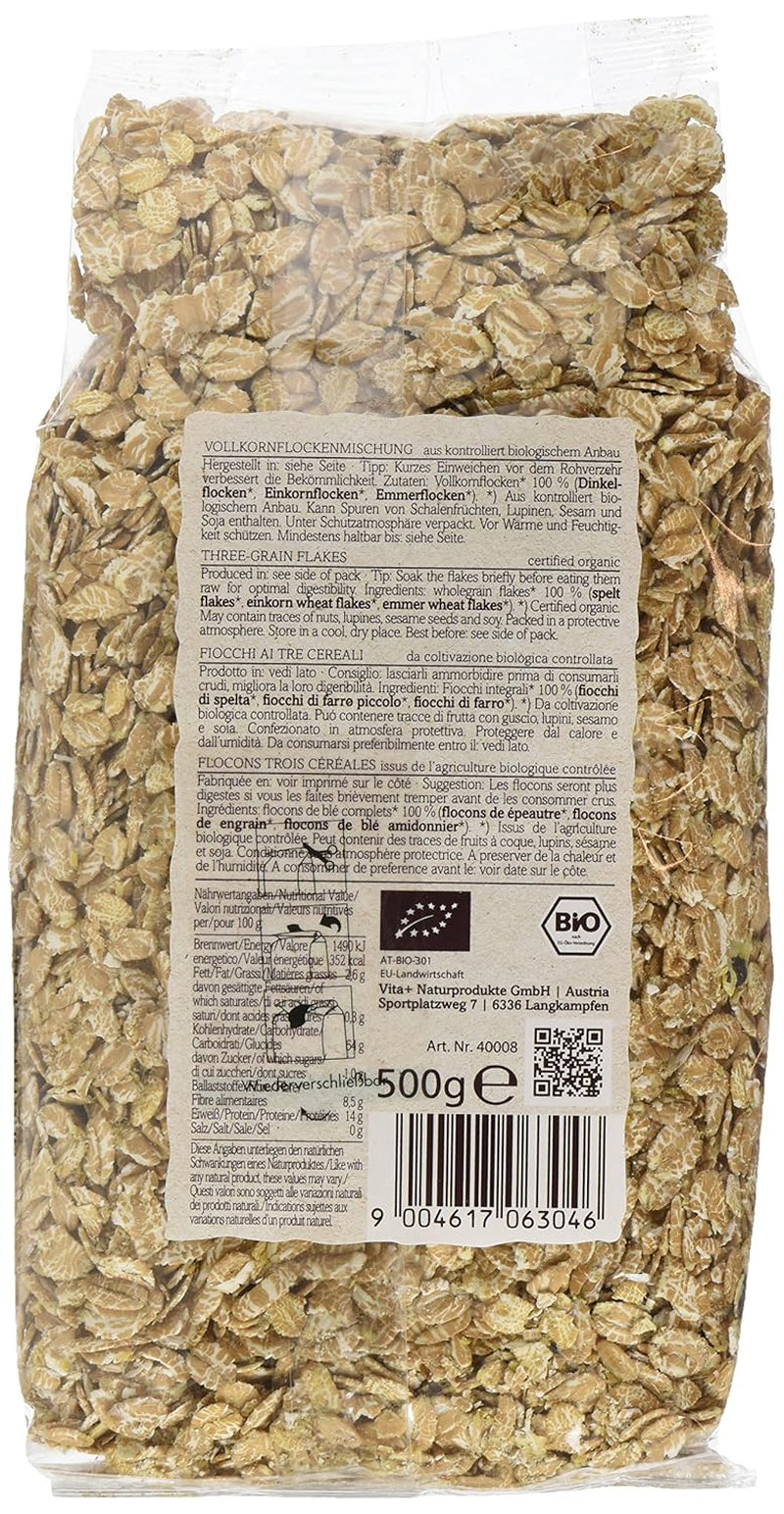Copos de cereales antiguos Verival, orgánicos, paquete de 6 (6 x 500 g)
