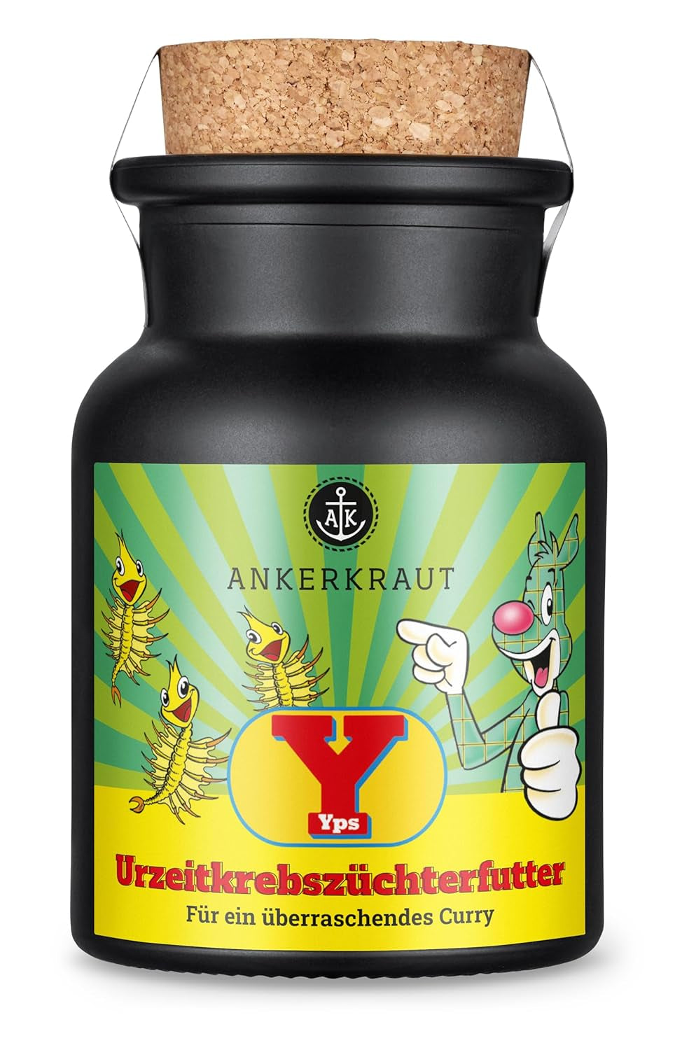 Ankerkraut x Yps Urzeitkrebszüchterfutter, Gewürzmischung für Rice, Gemüse und Snacks, mit Rote Beete, Kurkuma und Zwiebel, sin sal, 80 g en corcho