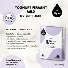Fermento de yogur bio suave | 6x5 gramos | Joghurtkulturen für bis zu 30 L selbst gemachten yogur suave