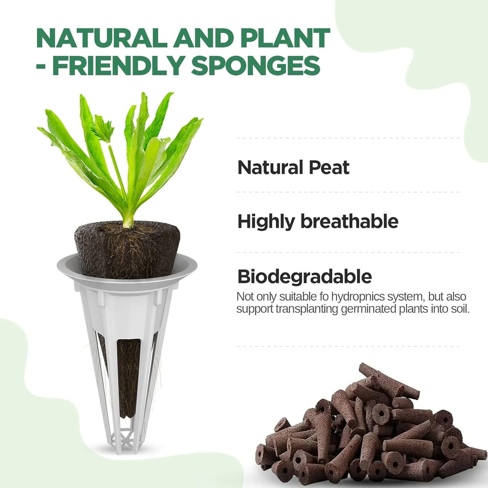 Kit de cultivo de vainas de 172 piezas, esponjas de cultivo para hidroponía