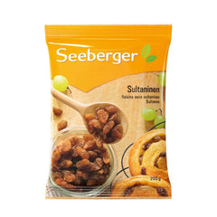 Seeberger Sultanas: Pasas Sultanas de Turquía, ligeras, dulces y afrutadas, Pack 13 x 200 gramos Naty Shop Productos Deshidratados 13 x 200 gramos