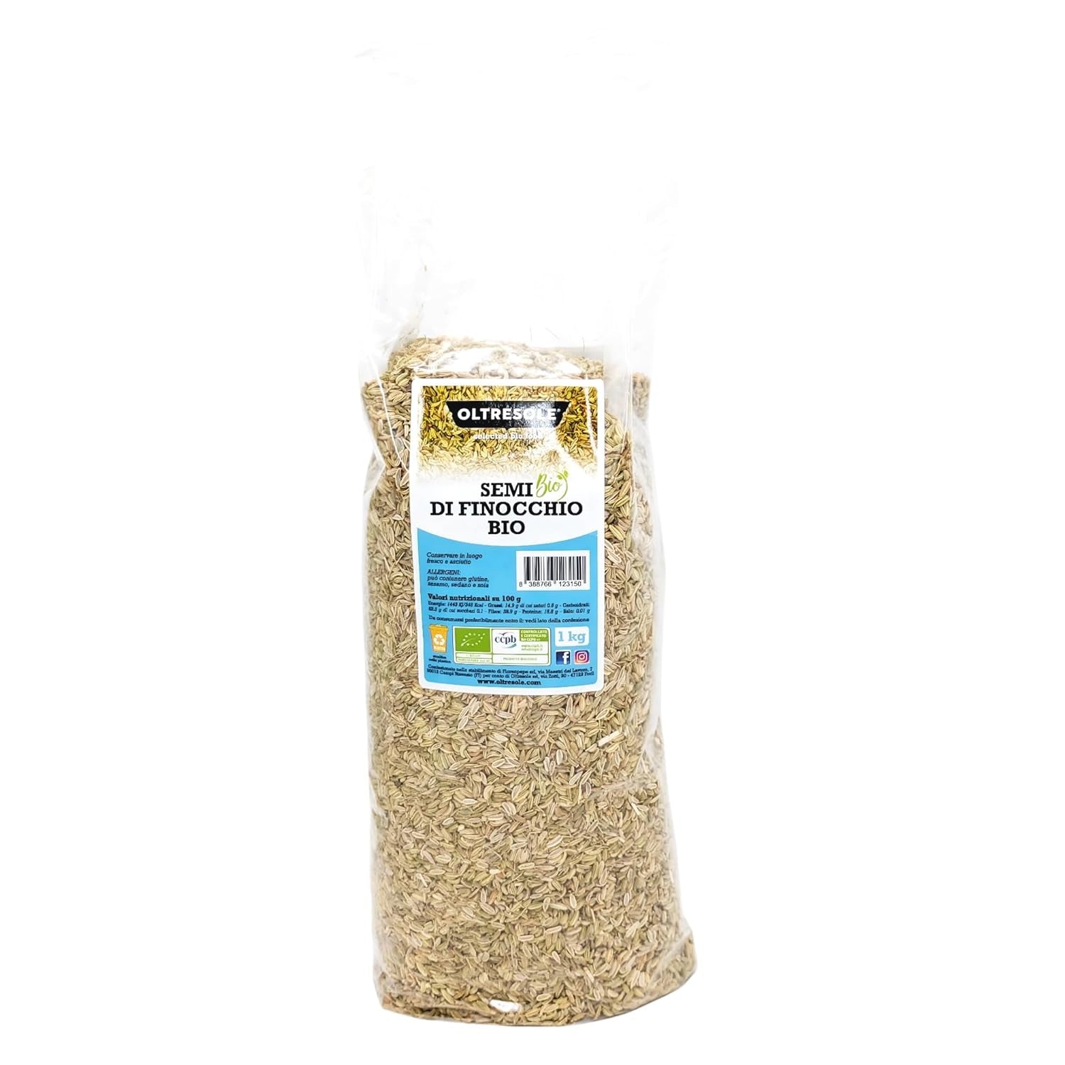 Semillas de Hinojo Orgánicas 3kg Semillas Enteras Orgánicas Ideales para Infusiones y Recetas Digestivas de Hierbas Perfectas para Hornear Tamaño Conveniente