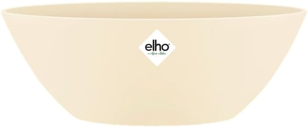 elho Brussels Oval 36 - Ghiveci de flori de interior - Ø 36,0 x Î 13,1 cm - Alb/Alb