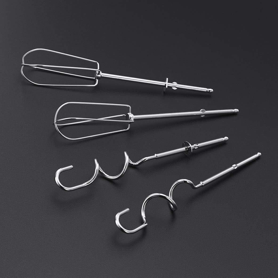 Batidora de mano Russell Hobbs [Handrührgerät] Desire Rot (5 Geschwindigkeitsstufen+Turbofunktion, 2 Spülmaschinengeeignete Rührbesen & Knethaken, Auswurftaste, Aufrechte Parkposition) Handrührer 24670-56 Cocina Naty Shop