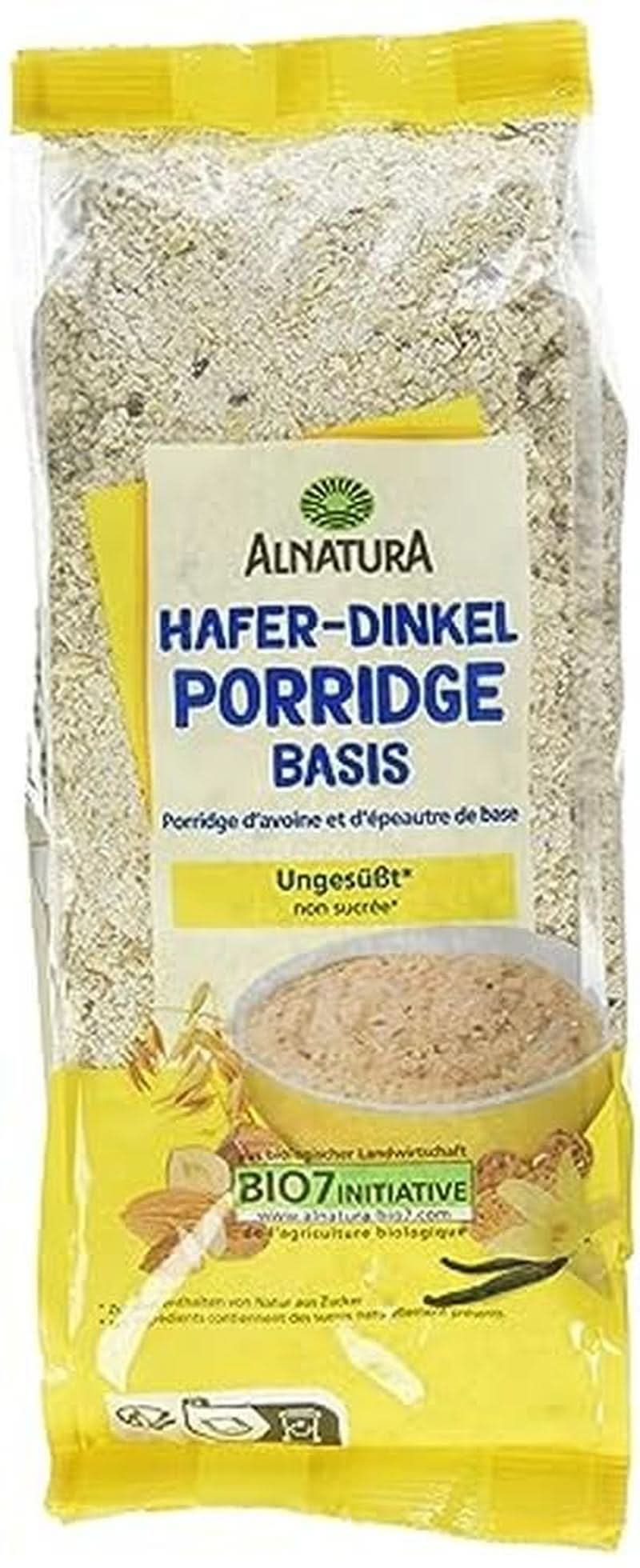 Base de avena y espelta ecológica para PORRIDGE, 500 gramos Naty Shop Cereales