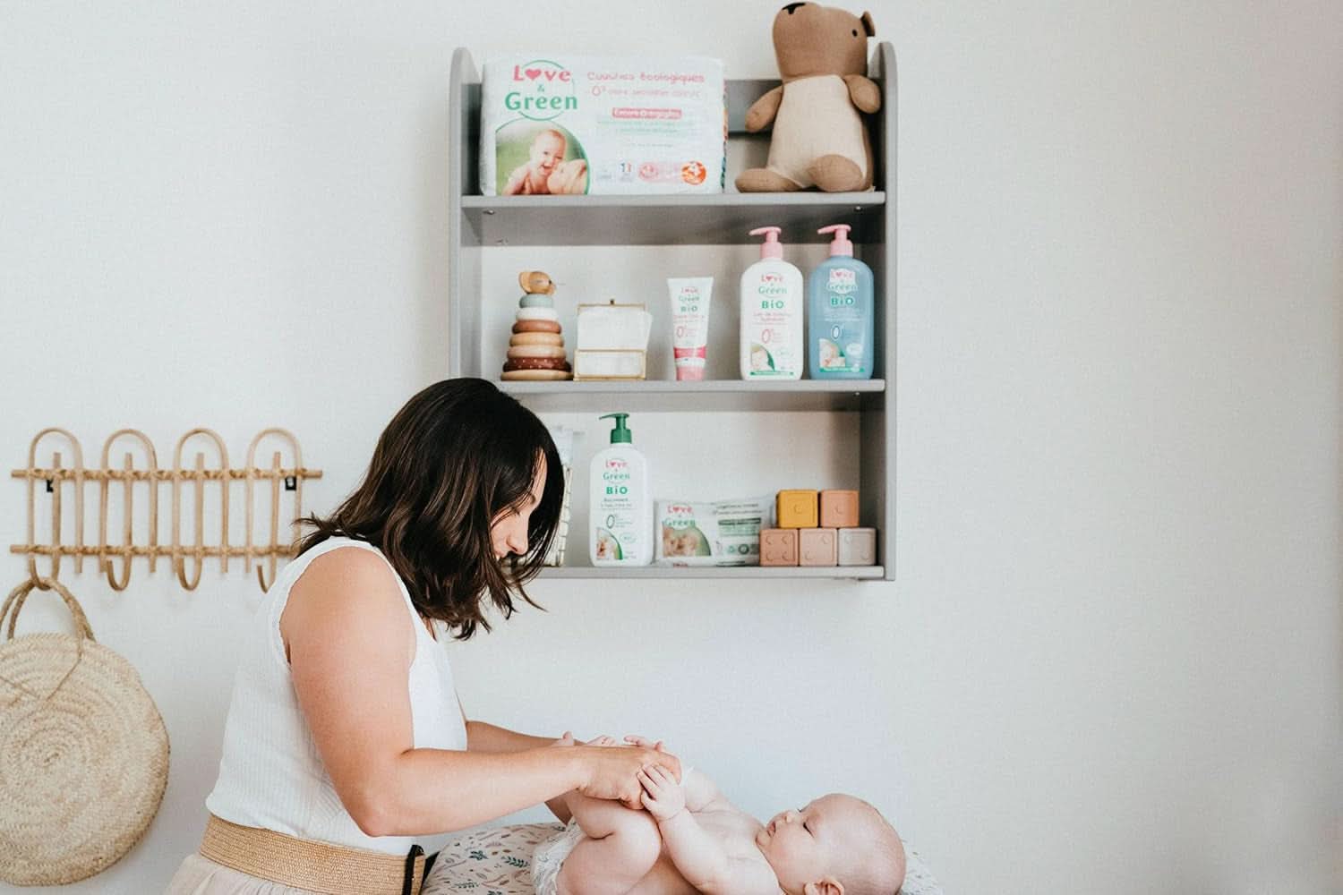 Love & Green, Pañales para bebés, hipoalergénicos, talla 6 (34 unidades) Madre e Hijo Naty Shop