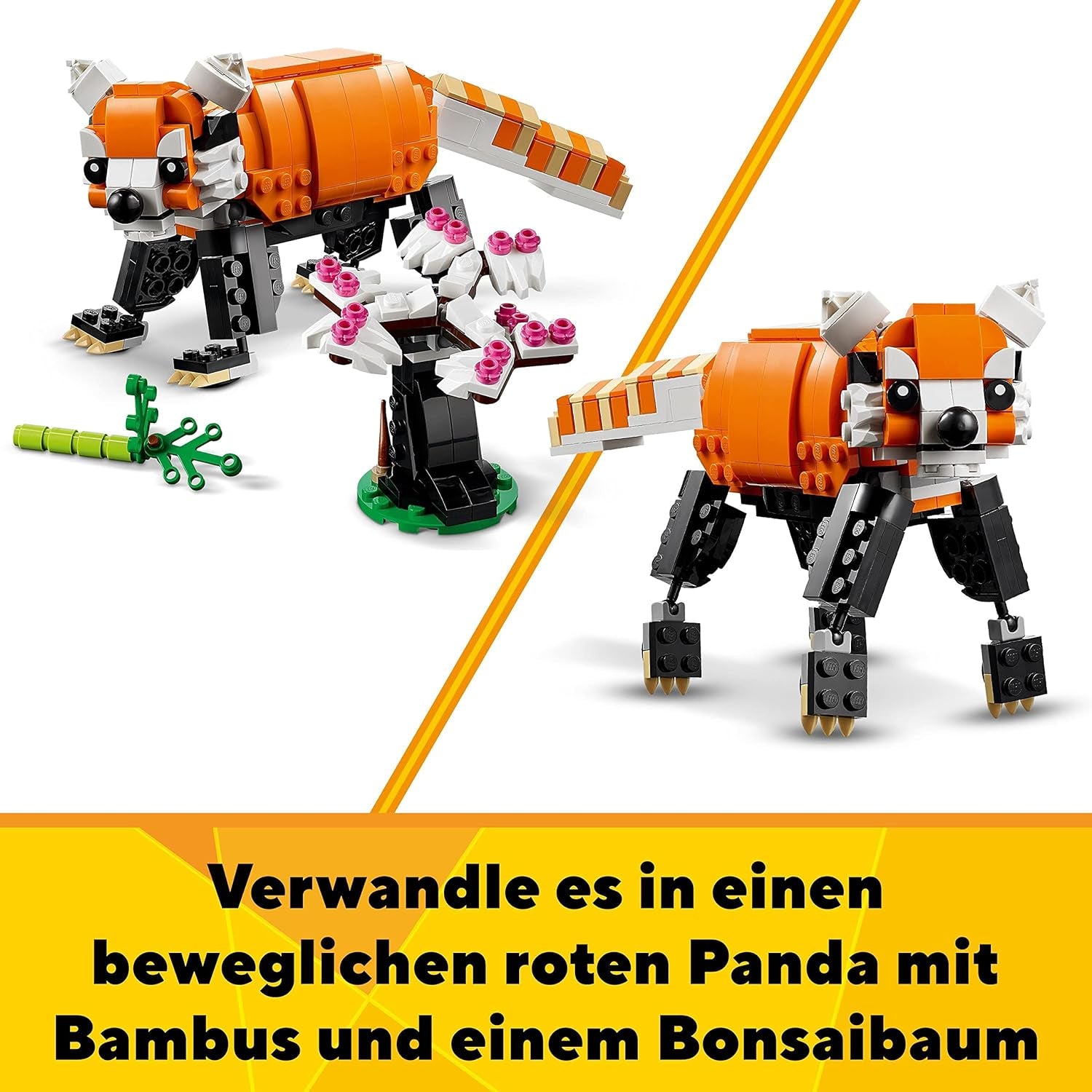 LEGO 31129 Creator Majestic Tigre, Panda o Pez Juego de figuras de animales 3 en 1 Juguete para niños Niños y niñas Juegos de construcción de juguetes de construcción de animales Besuche den LEGO-Store