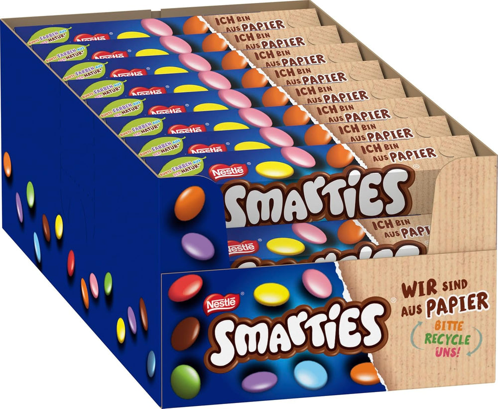 Nestlé SMARTIES Mini, lentejas pequeñas con chocolate con leche, envueltas individualmente, paquete de 16 (16 x 187 g)