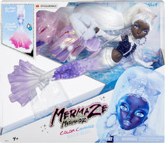 Mermaze Mermaidz™ Winter Waves Crystabella™ Meerjungfrau-Modepuppe mit Farbwechsel-Flosse, glitzerndem Schwanz und Zubehör
