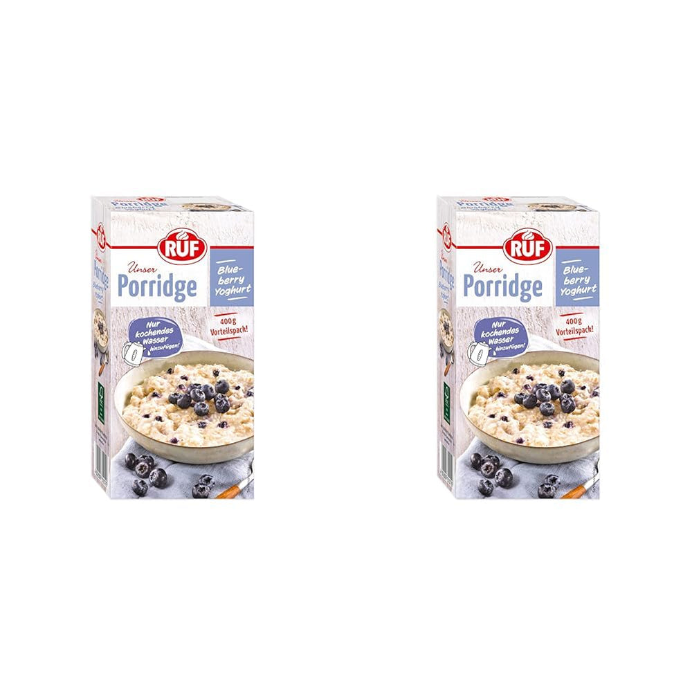 RUF Harina de avena con manzana y canela con copos de avena integrales, delicado sabor a canela y trozos de manzana seca, snacks, paquete a granel, 1 x 400 g