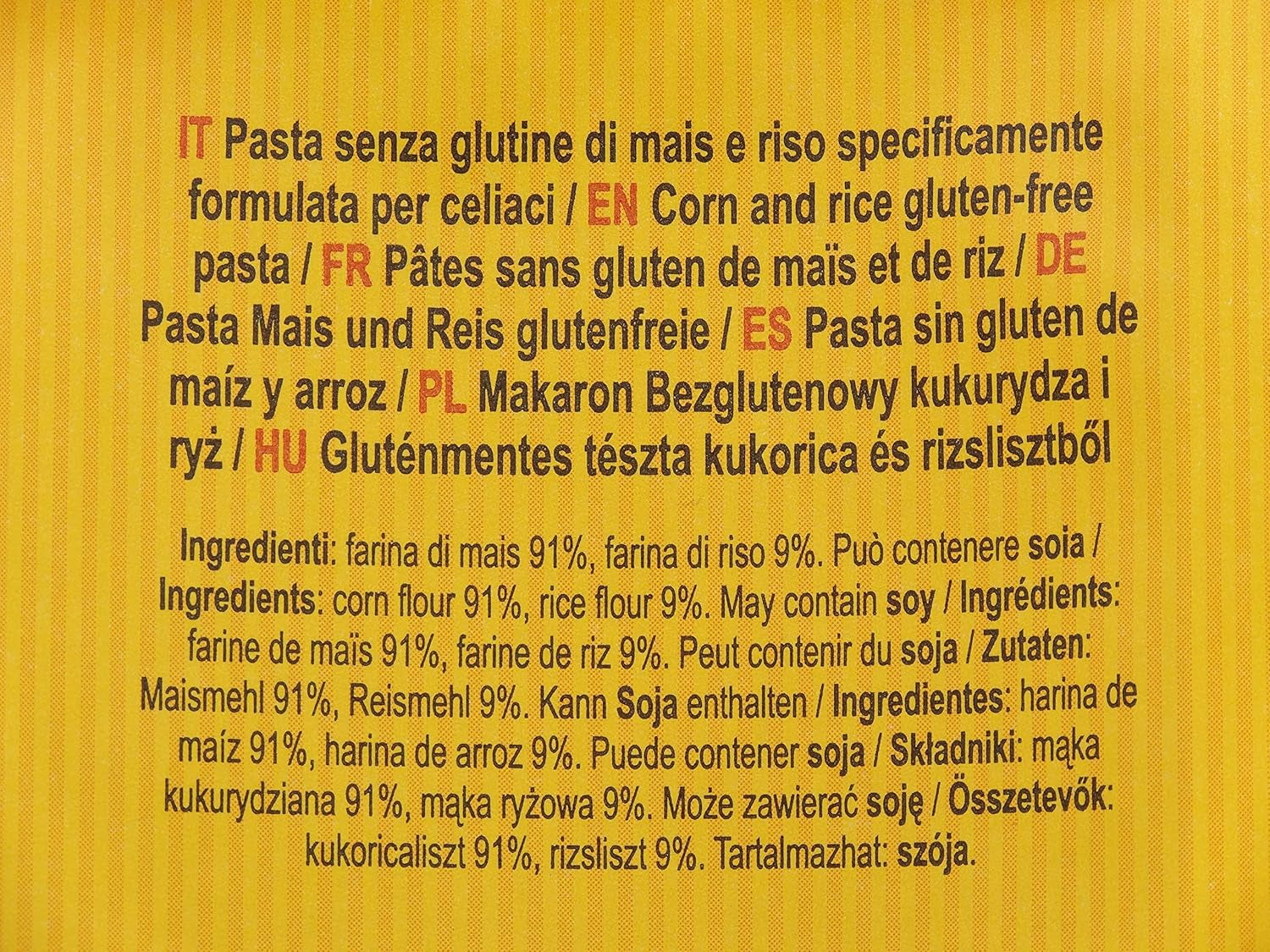 Pasta en forma de estrella Dialsi, pasta de maíz y arroz sin gluten, cocida al bronce, ingredientes 100% italianos, sin aditivos, se cocina en 8-9 minutos, paquete de 300g
