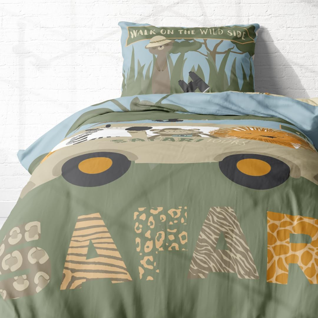 Juego de cama infantil, animales, 100% algodón con cremallera Ropa de cama - infantil Naty Shop