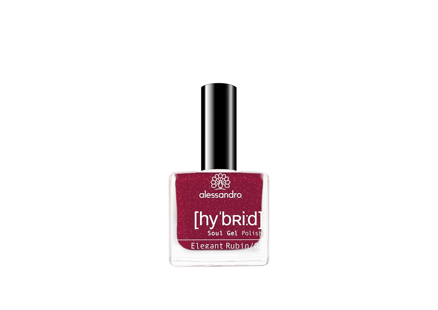 Esmalte de uñas híbrido Alessandro Elegant Ruby - Rojo-Rosa oscuro - Uñas perfectas en solo 3 pasos, sin LED - ¡Dura hasta 10 días!