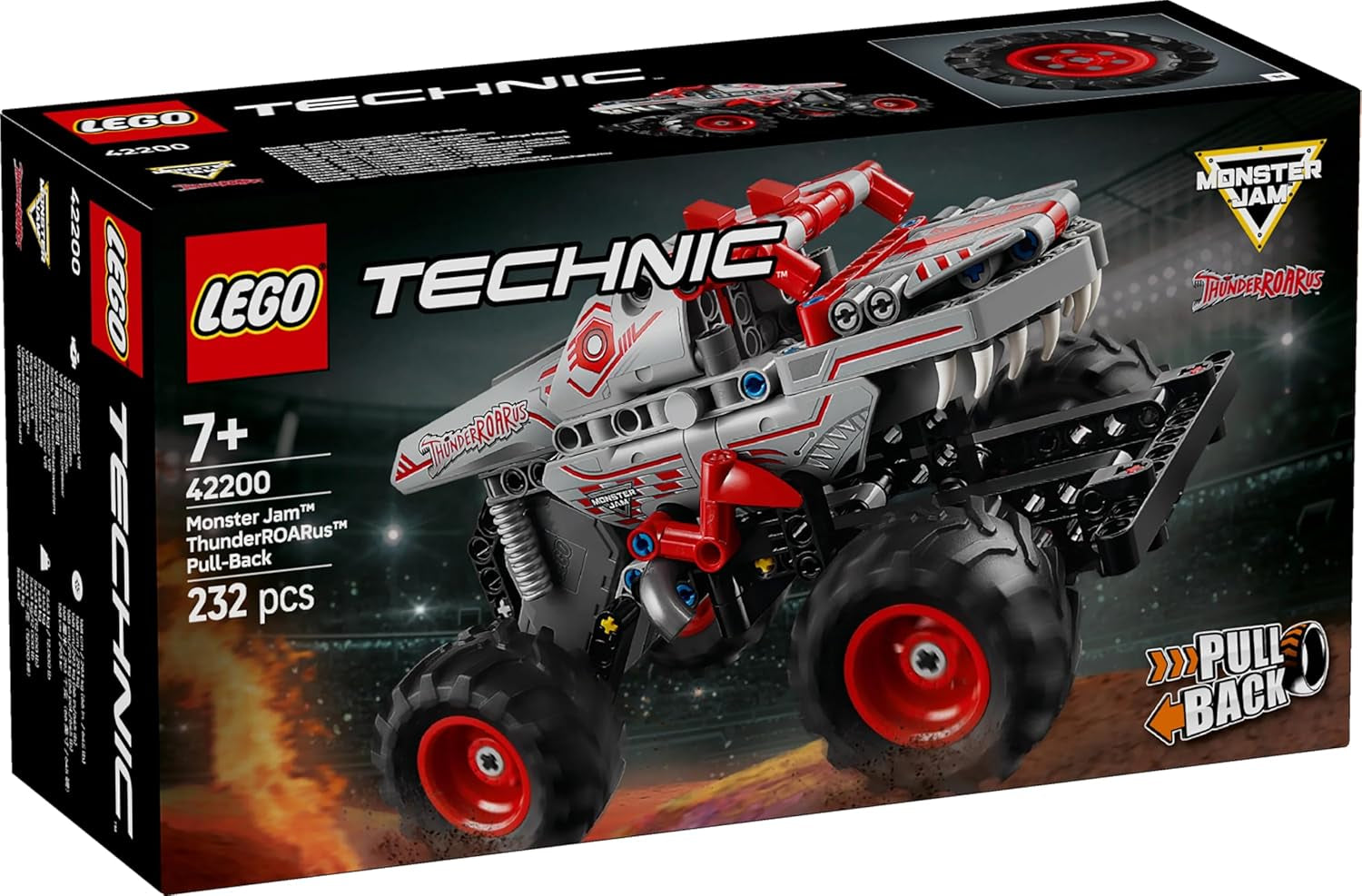 LEGO Technic Monster Jam Thunderroarus Juguete retráctil Monster Truck Juguete de construcción para niños Regalo para niños y niñas a partir de 7 años 42200 Juegos de construcción Besuche den LEGO-Store