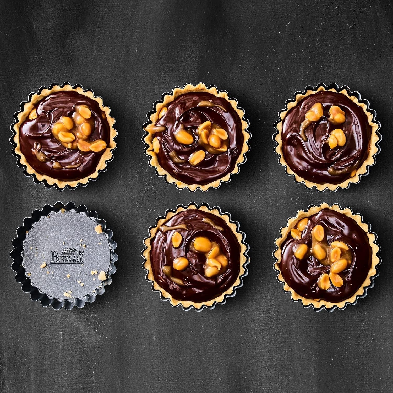 RBV Birkmann Premium Baking, molde para tartas, Ø 10 cm, 6 piezas, con base extraíble Moldes y bandejas de horno Naty Shop