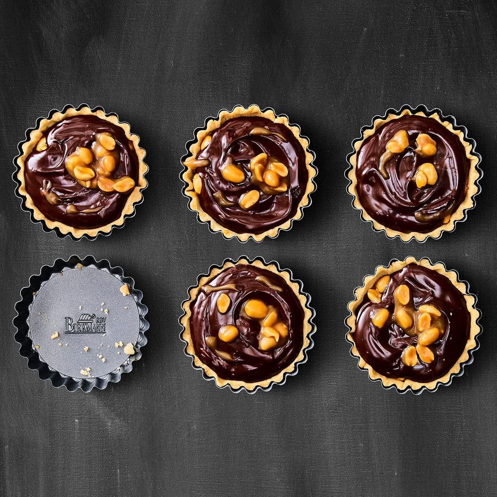 RBV Birkmann Premium Baking, molde para tartas, Ø 10 cm, 6 piezas, con base extraíble Moldes y bandejas de horno Naty Shop
