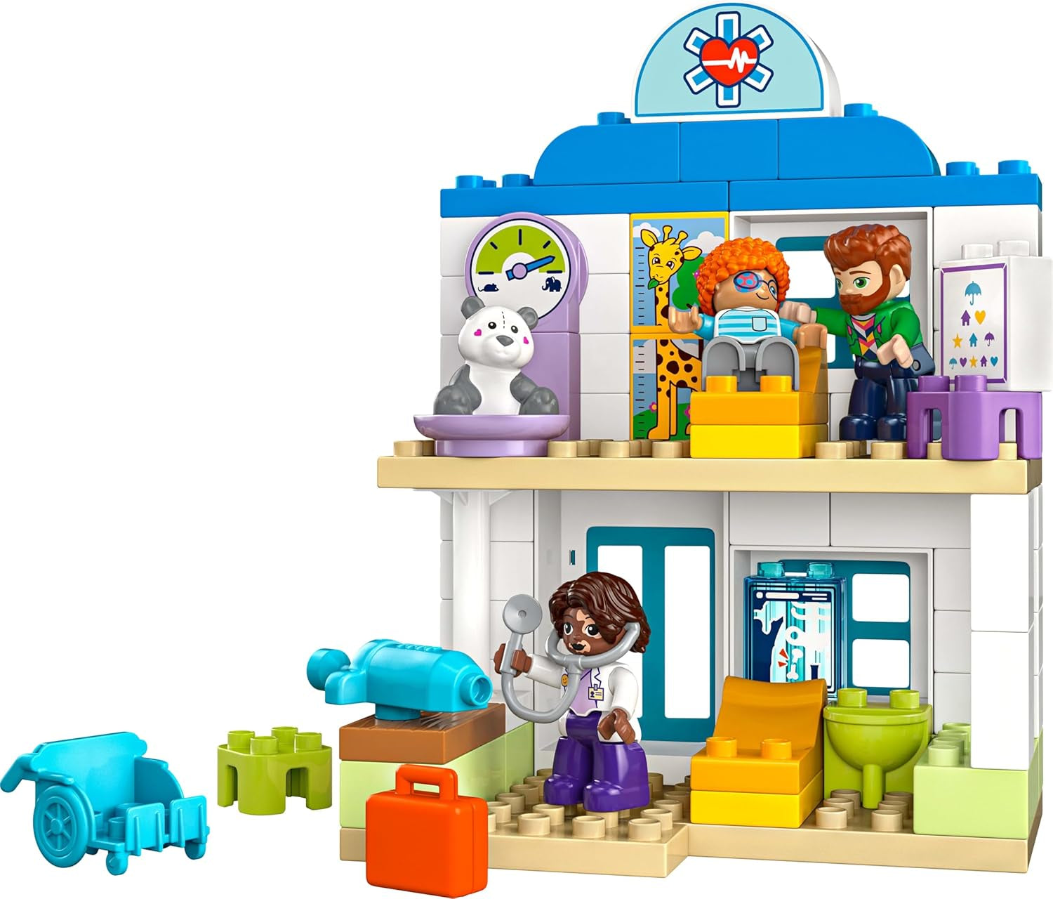 LEGO DUPLO Town Primera visita al médico, juguete de construcción, set de juego para fomentar la motricidad fina, regalo para niños pequeños de 2 años, juguete educativo, juego de rol en el hospital 10449 Juegos de construcción Ver en LEGO-Store
