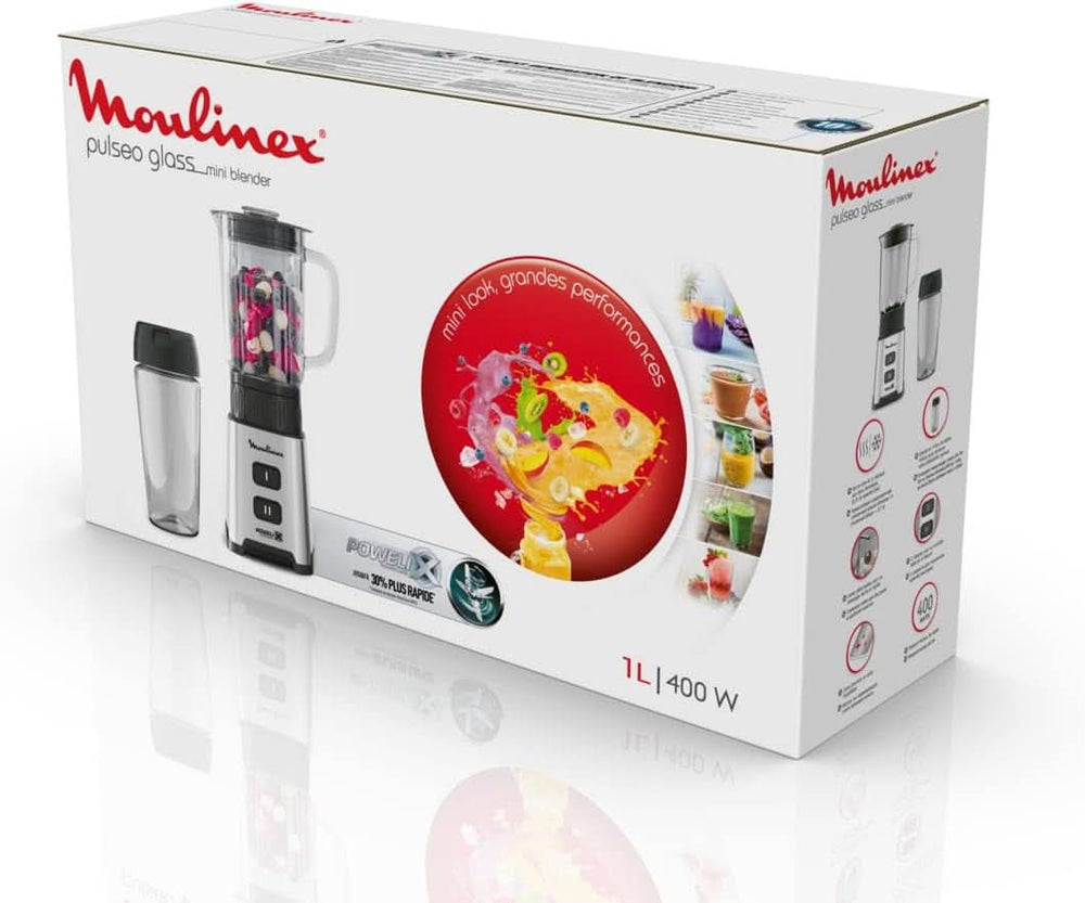 Batidora Pulseo LM17GD, 400 W, 4 Cuchillas, 700 Ml, Vaso Portátil 600 Ml Cocina Naty Shop