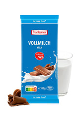 frankonia CHOCOLATE Chocolate con leche entera sin lactosa y gluten, 100 g